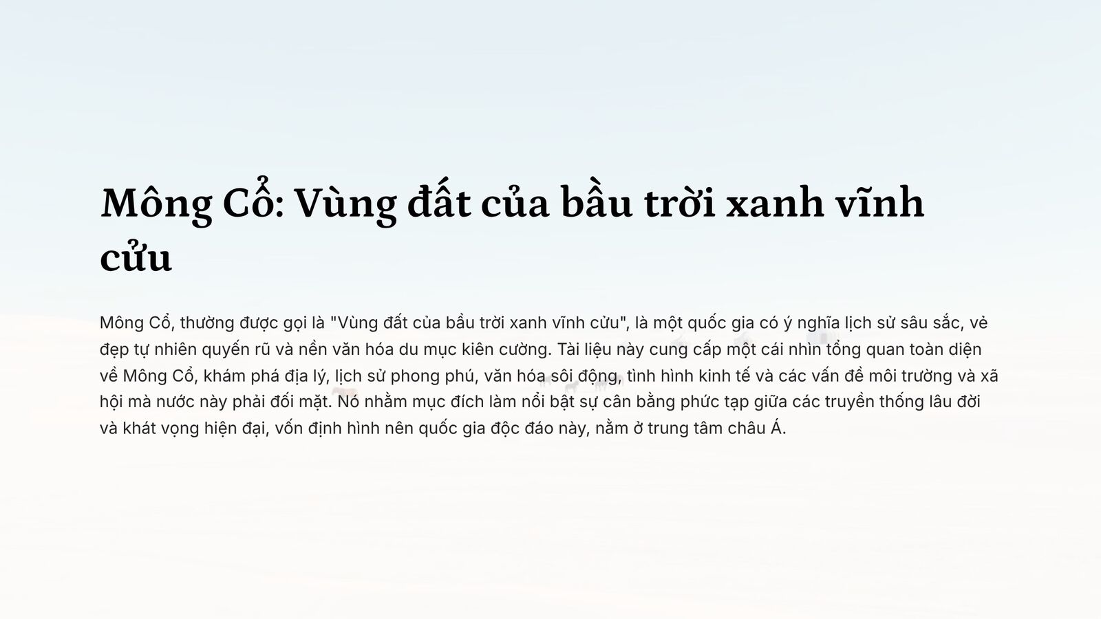 Mông Cổ 1